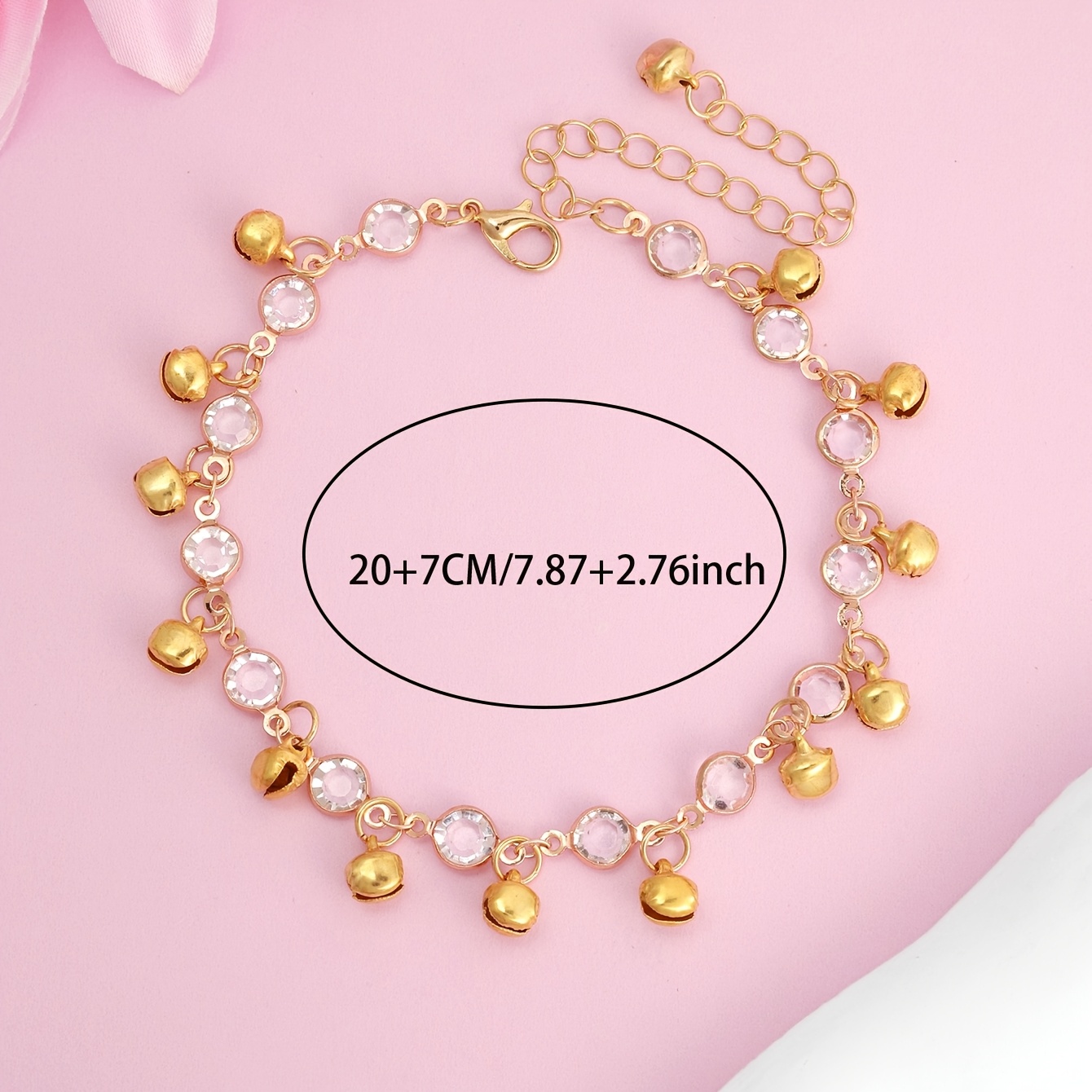 Women's Water Small Bell Tassel Anklet, Everyday Wear